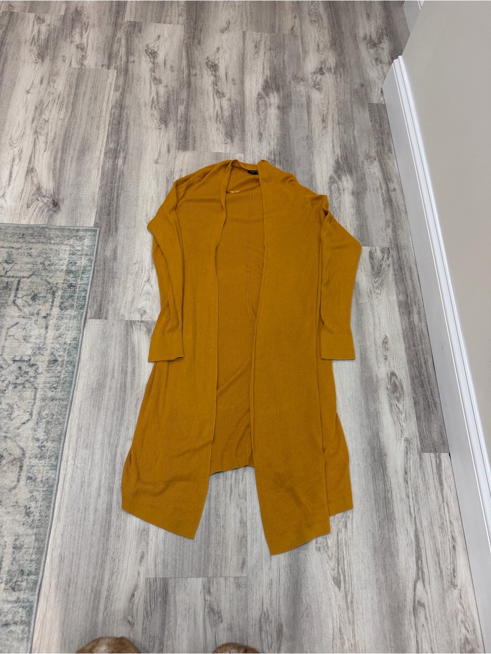 Banana Republic Rustic yellow long line cotton sweater size XL